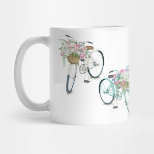 Vintage Bicycles with Flower Baskets Mug